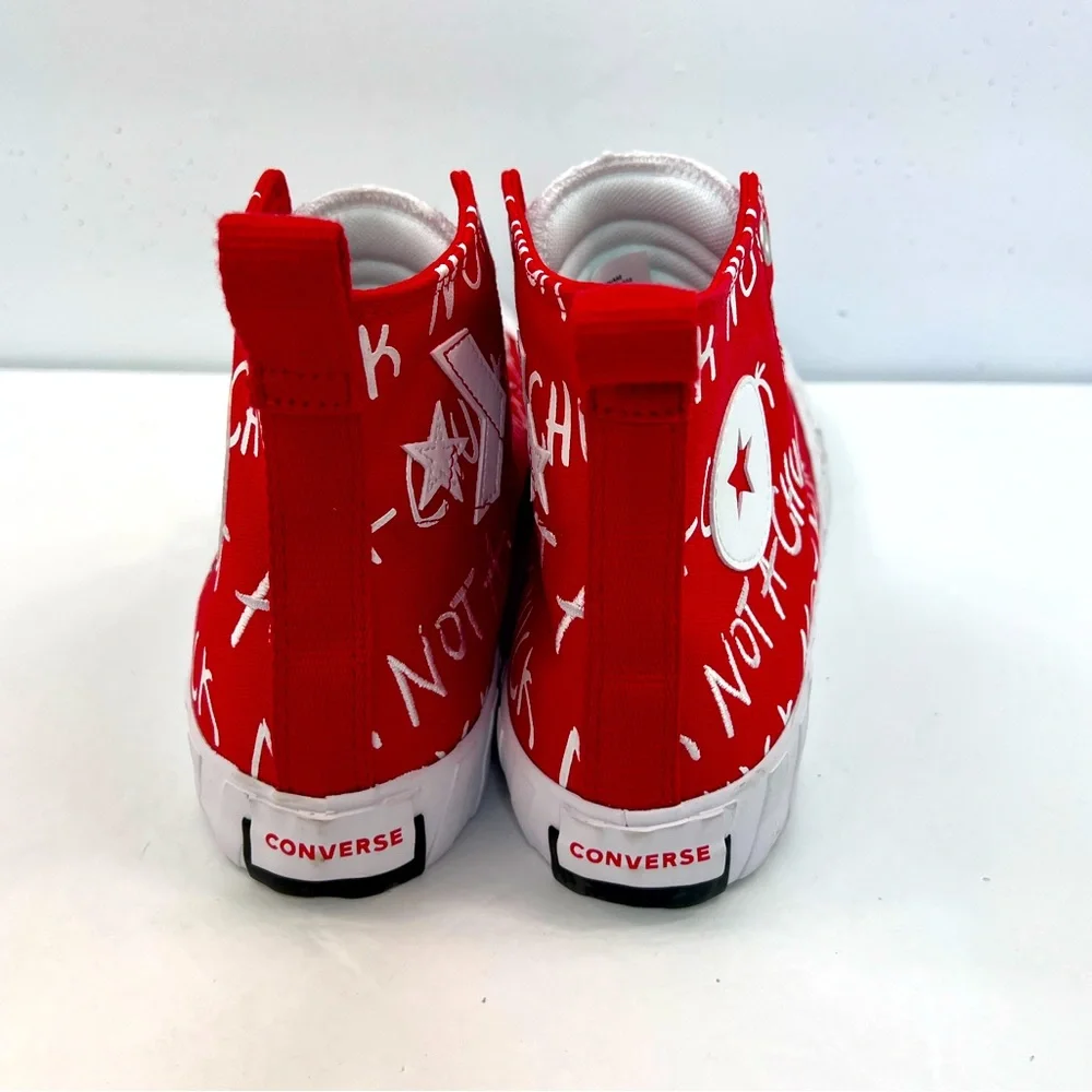 ⭐️CONVERSE 💯 “NOT A CHUCK”, RED, UNISEX MEN’S 9, WOMEN’S 11, HIGH TOP SNEAKERS - Picture 4 of 14
